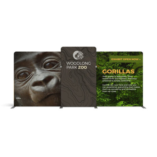 WaveLine Media® WLMNKN Tension Fabric Display Kit 01 - Double-Sided