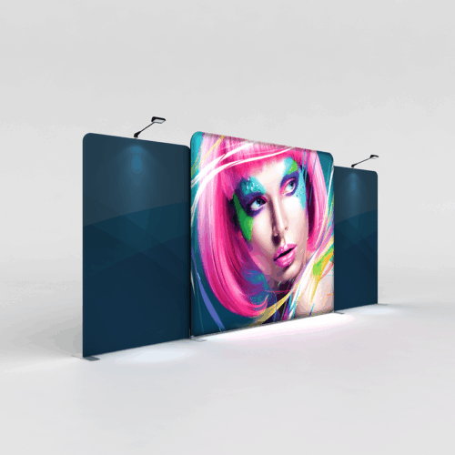 WaveLine® Display Wall E - Hardware with Double-Sided Print