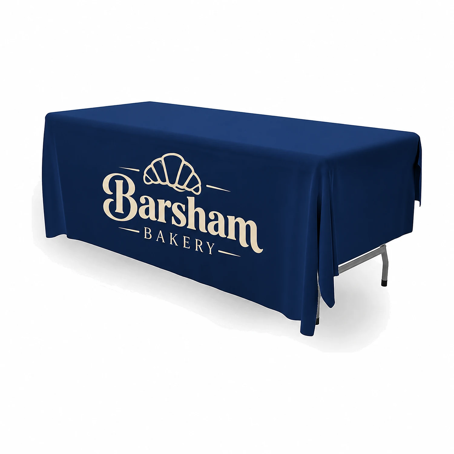 2000mm Rhino Roller Banner & 1780mm x 2780mm Tablecloth Bundle, shown with example artwork