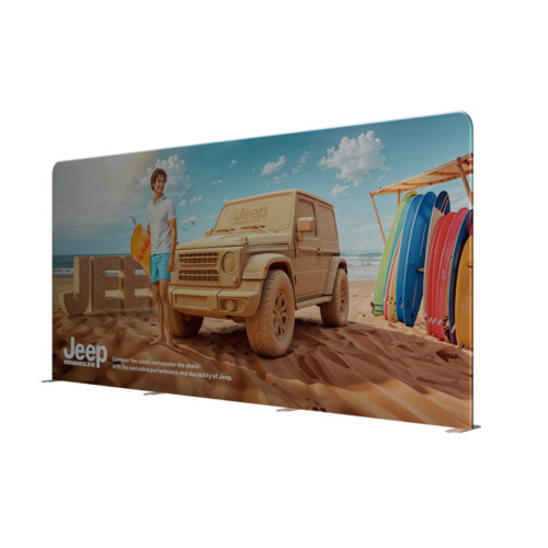 Soft Touch Straight Fabric Display - 5000m - Double-Sided Print