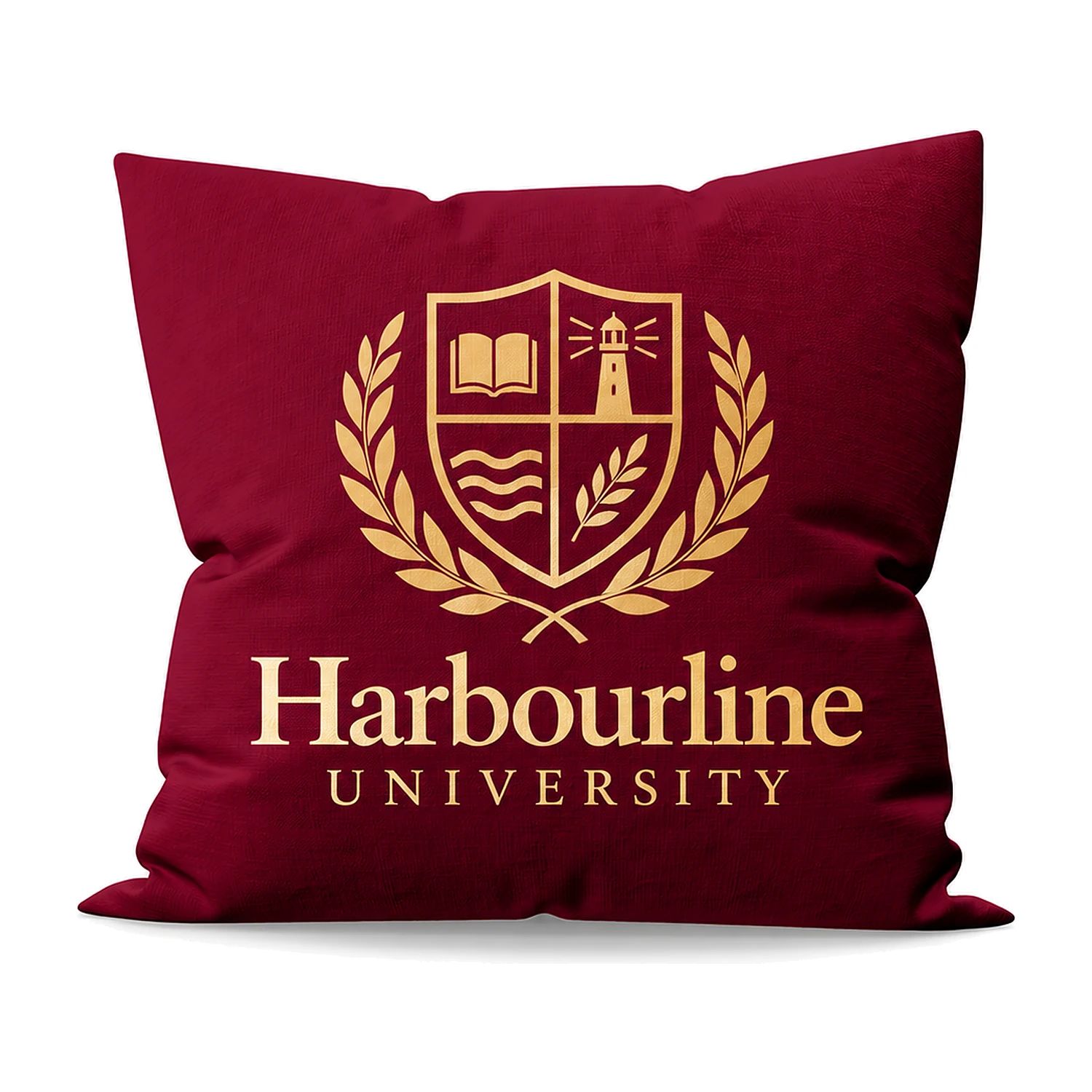 Printed outdoor cushion printed with an example design
