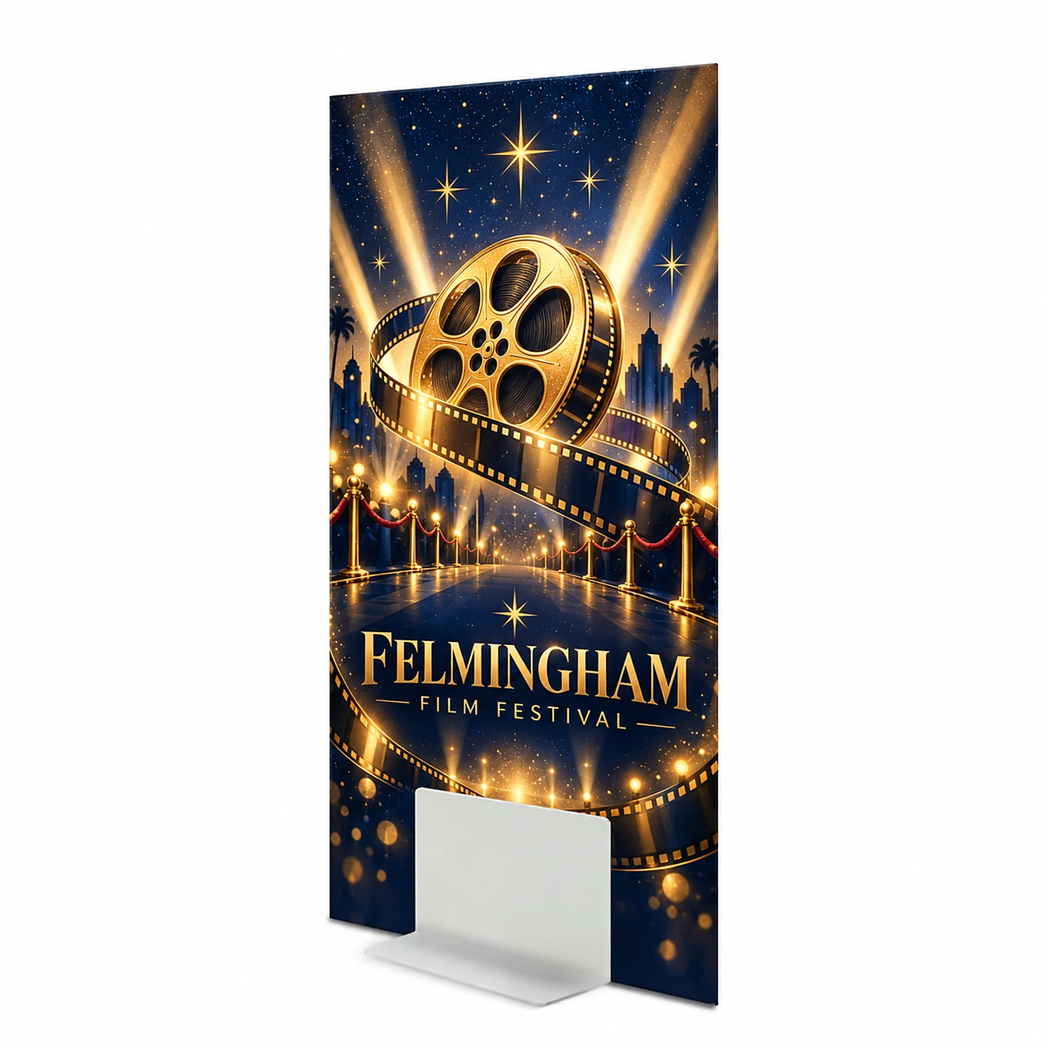 Wedge Rigid Banner - 10mm Foamex - 1000 x 1000 mm - Double-Sided, shown with example artwork