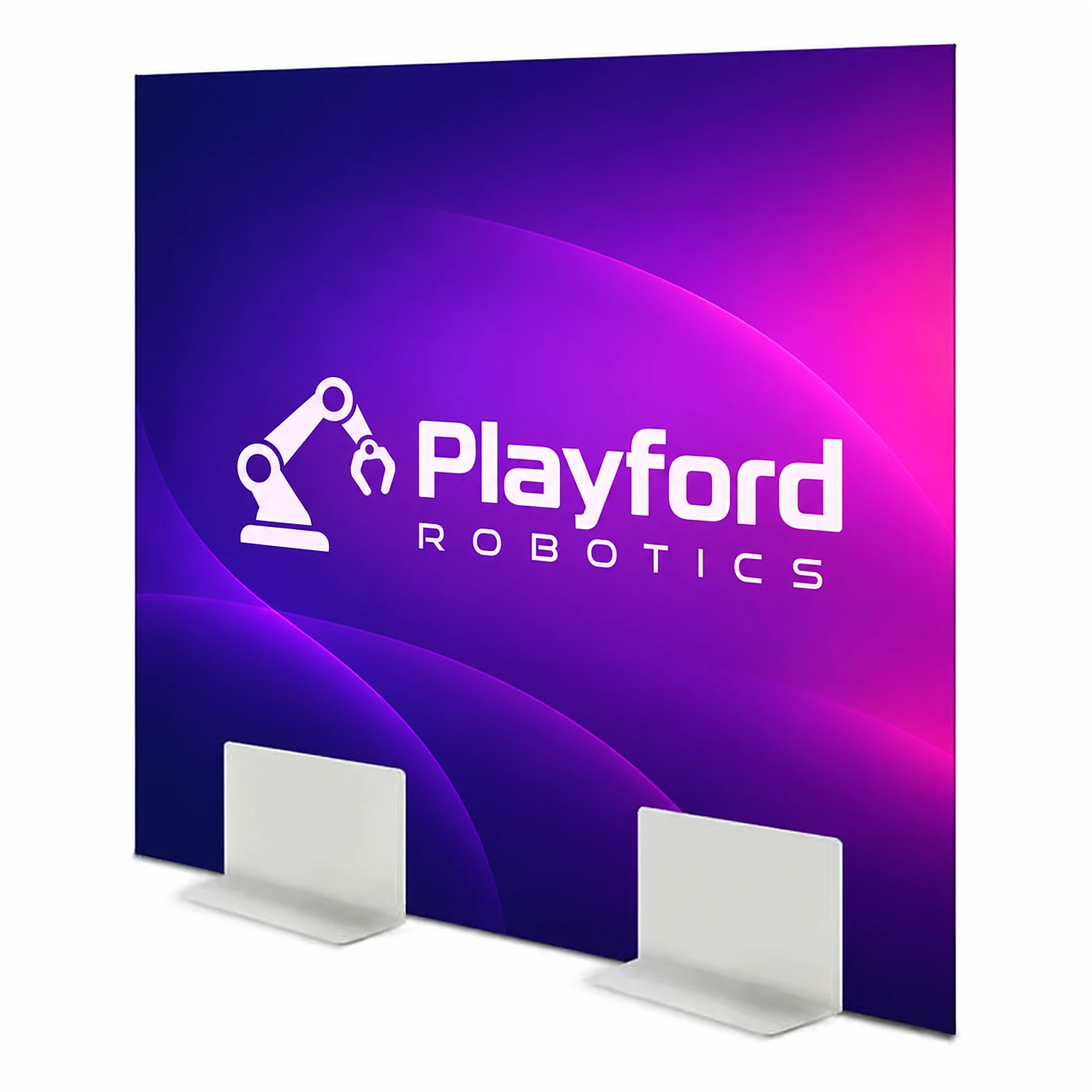 Wedge Rigid Banner - 10mm Foamex - 1000 x 1000 mm - Double-Sided, shown with example artwork