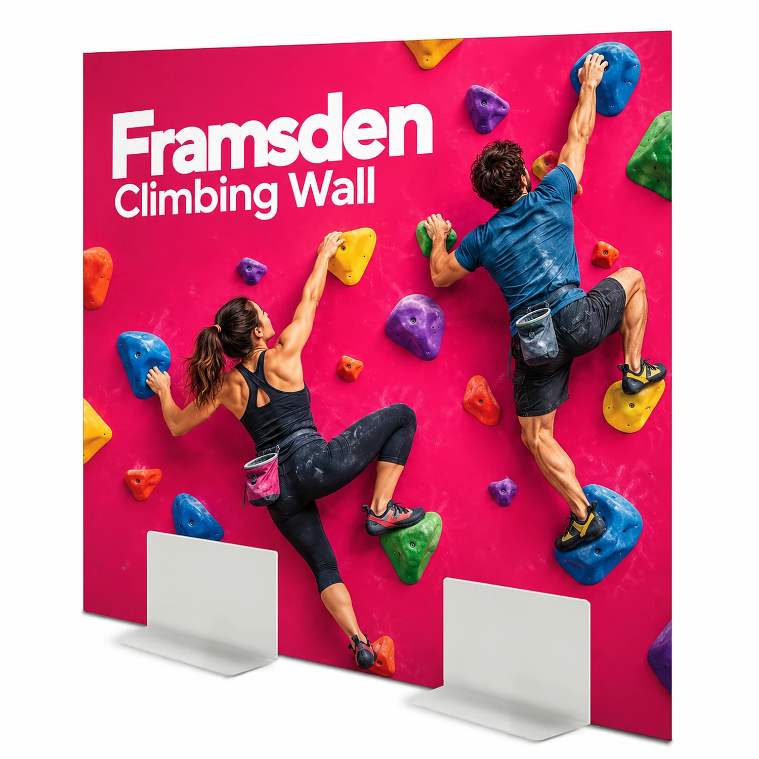 Wedge Rigid Banner - 10mm Foamex - 1000 x 1000 mm - Double-Sided, shown with example artwork