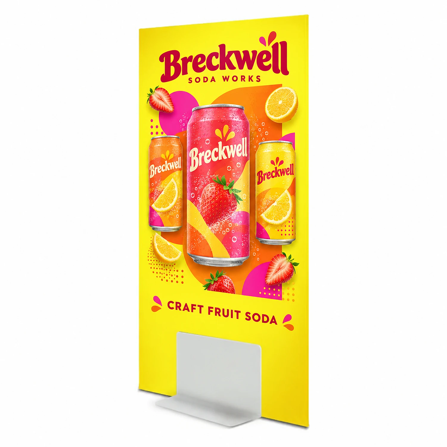 Wedge Rigid Banner - 10mm Foamex - 1000 x 1000 mm - Double-Sided, shown with example artwork