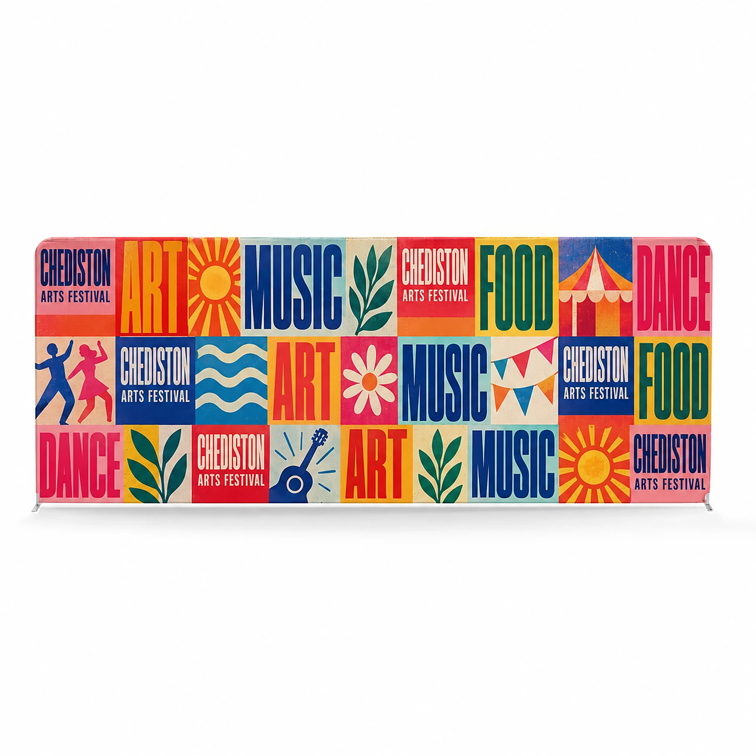 Wedge Rigid Banner - 10mm Foamex - 1000 x 600 mm - Double-Sided, shown with example artwork