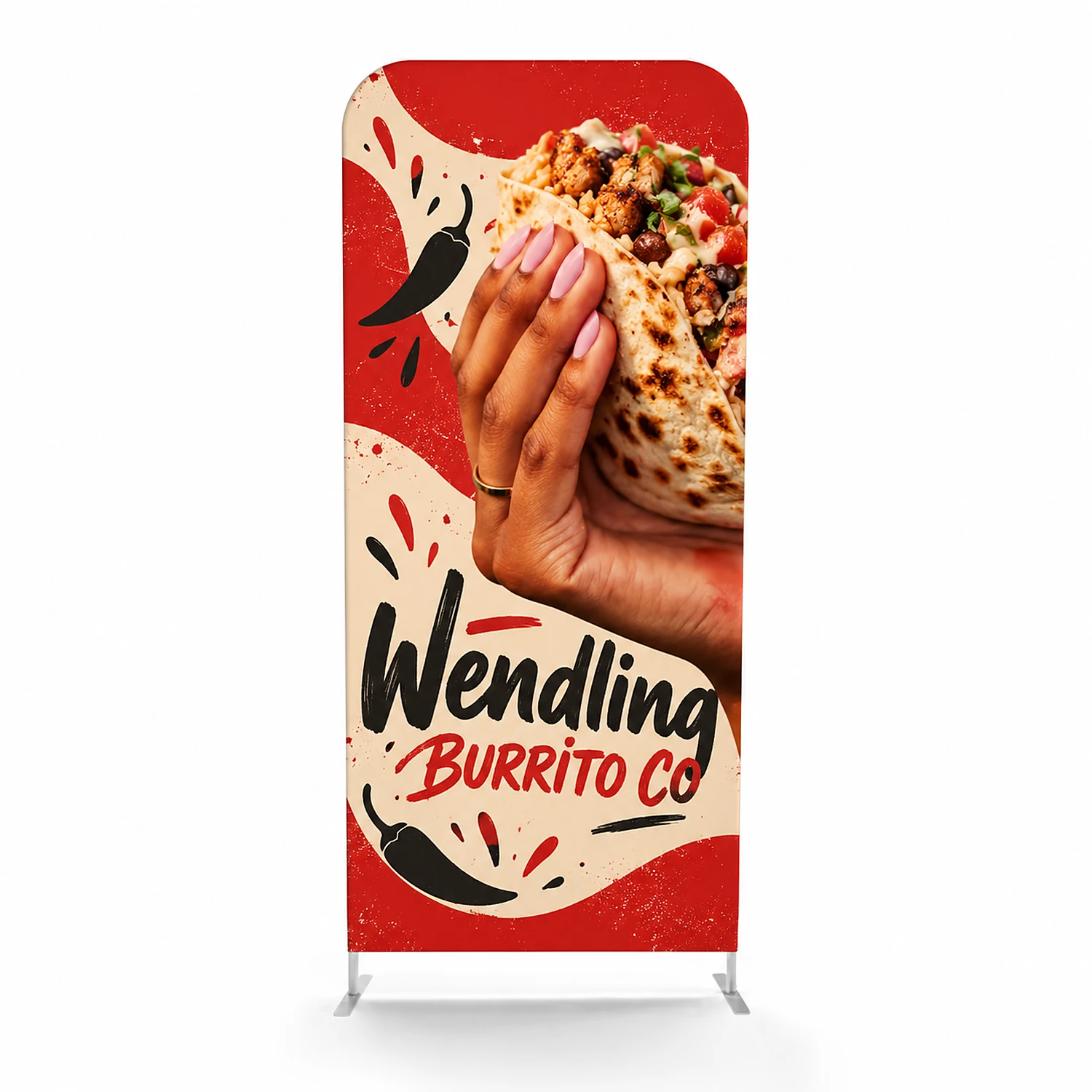 Wedge Rigid Banner - 10mm Foamex - 1000 x 600 mm - Double-Sided, shown with example artwork