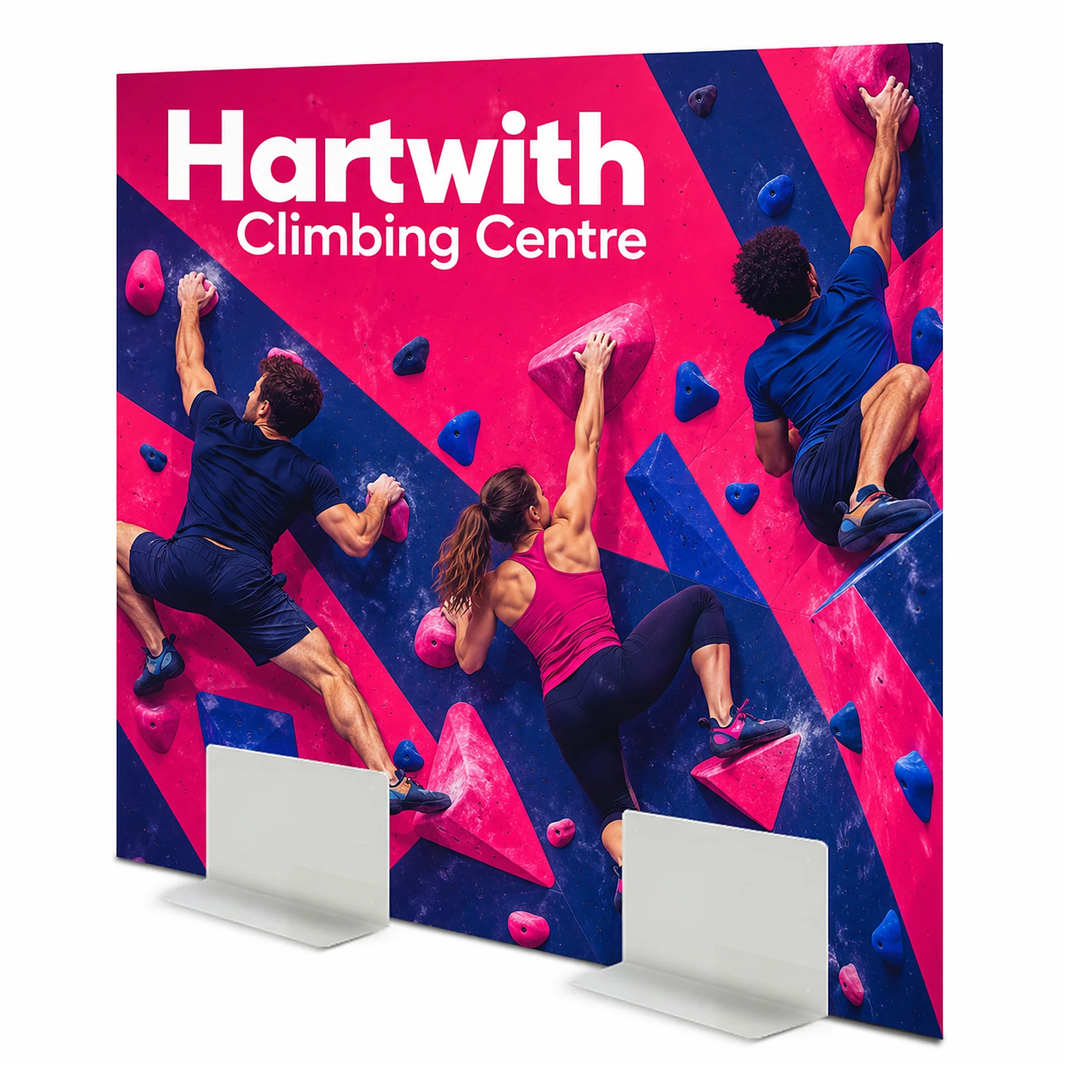 Wedge Rigid Banner - 10mm Foamex - 1500 x 1000 mm - Double-Sided, shown with example artwork