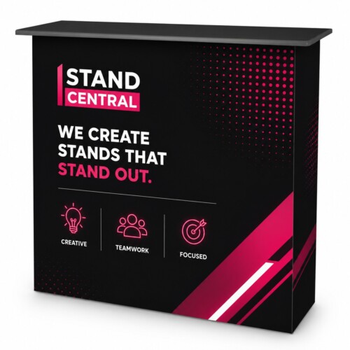 seg fabric pop up counter 1020 x 1065 x 400mm