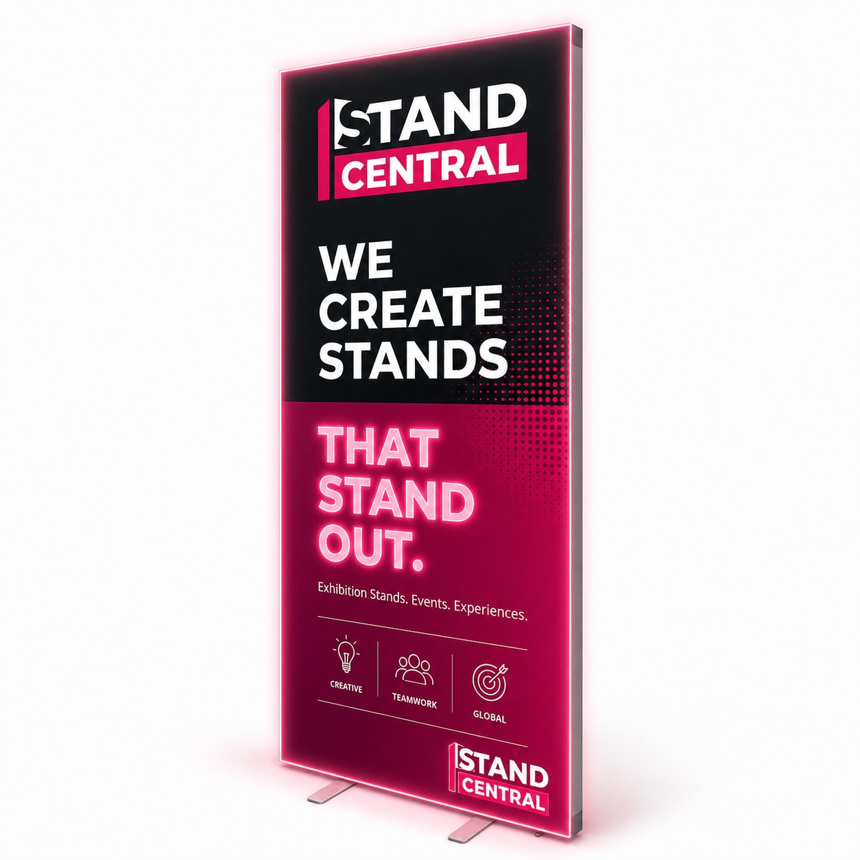 stand central exhibition stand kit 3 – spotlight 3x3 led