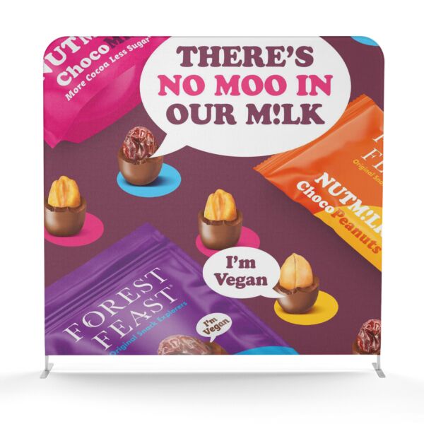 soft touch straight fabric display 1.2m single sided