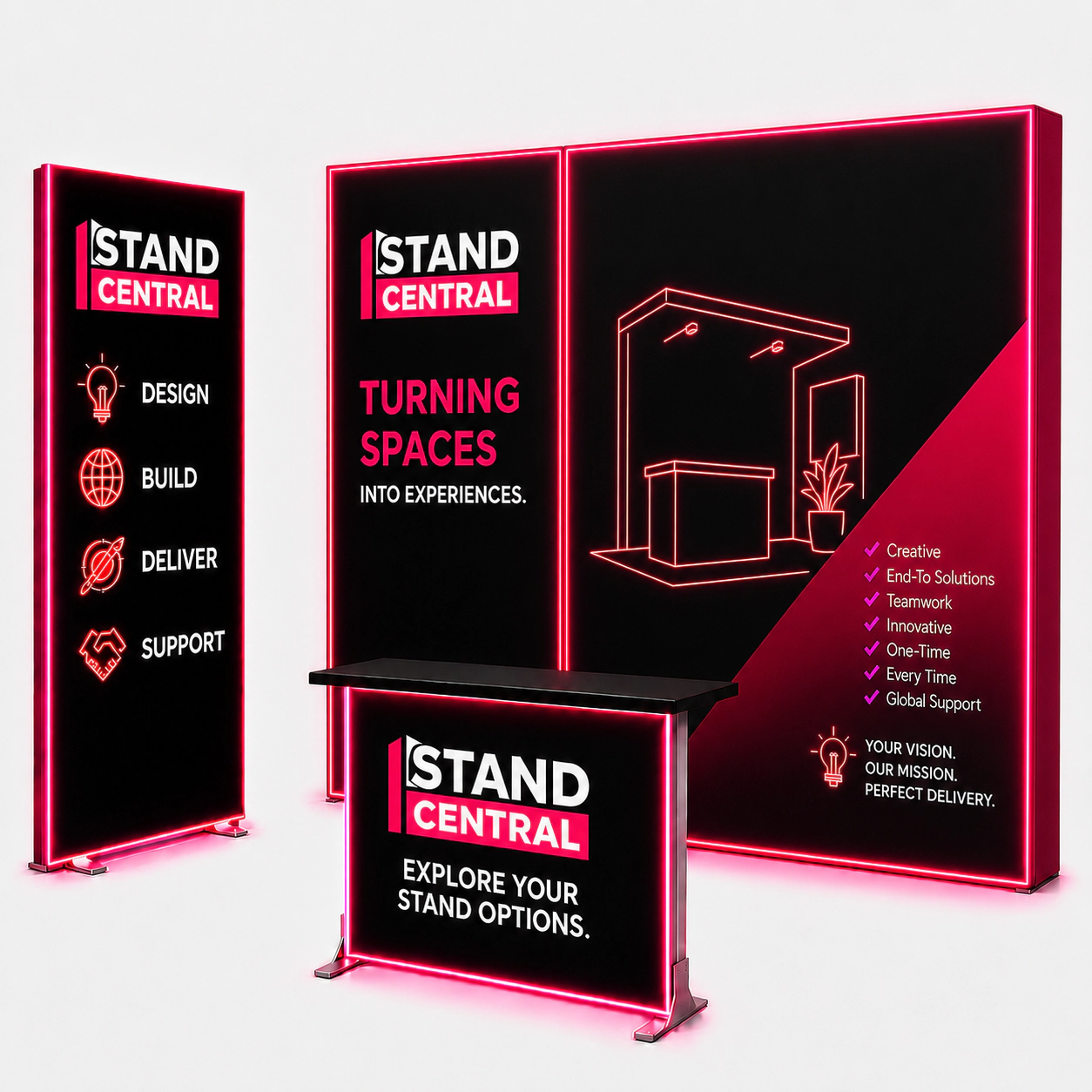 complete exhibition stand led xl kit – 3×6