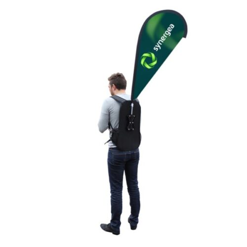 teardrop backpack flag and kit, single sided