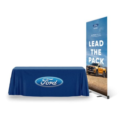 600mm expovision roller banner & 1780mm x 2780mm tablecloth bundle