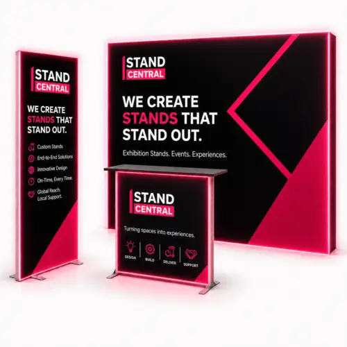 complete exhibition stand led kit – 3×3