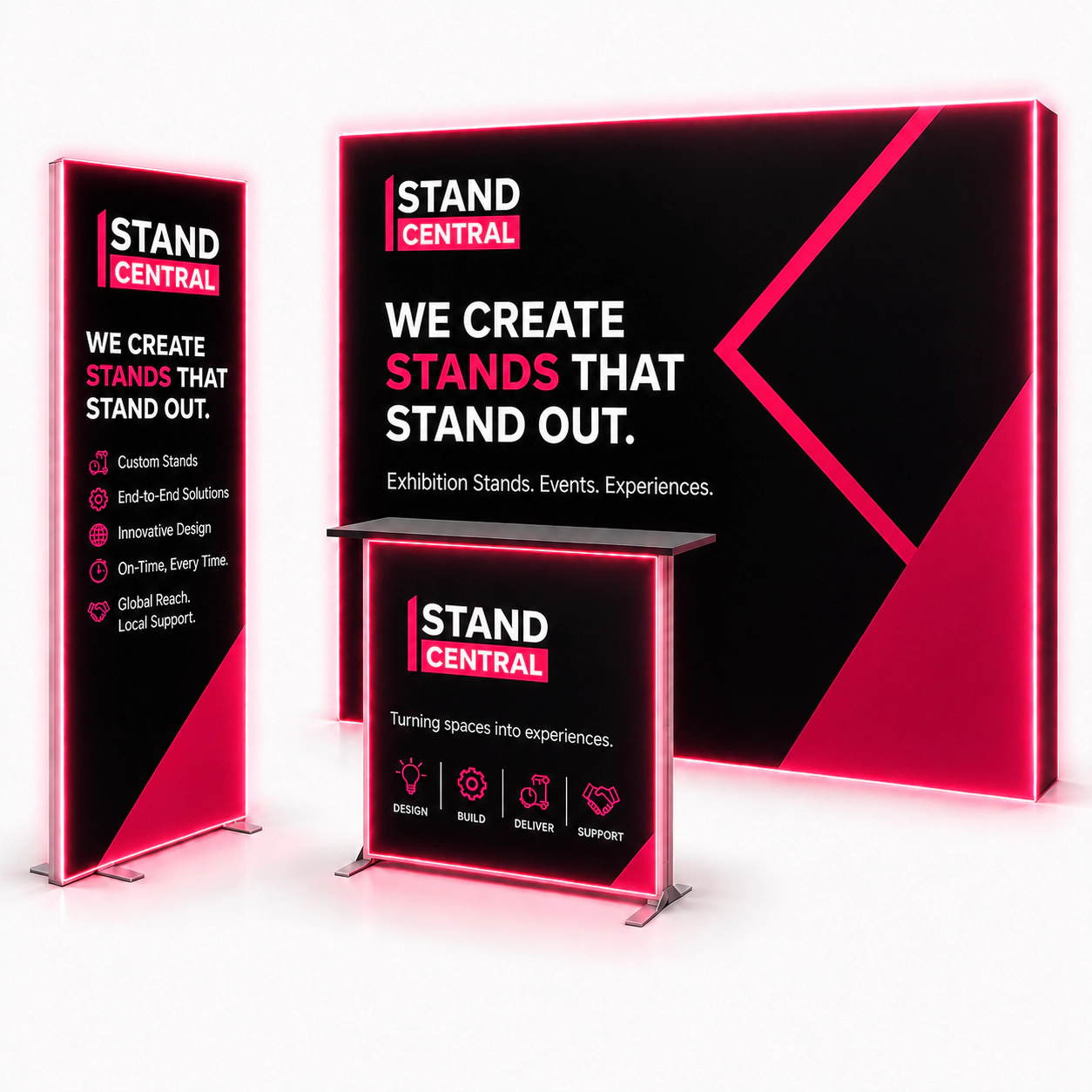 complete exhibition stand led kit – 3×3