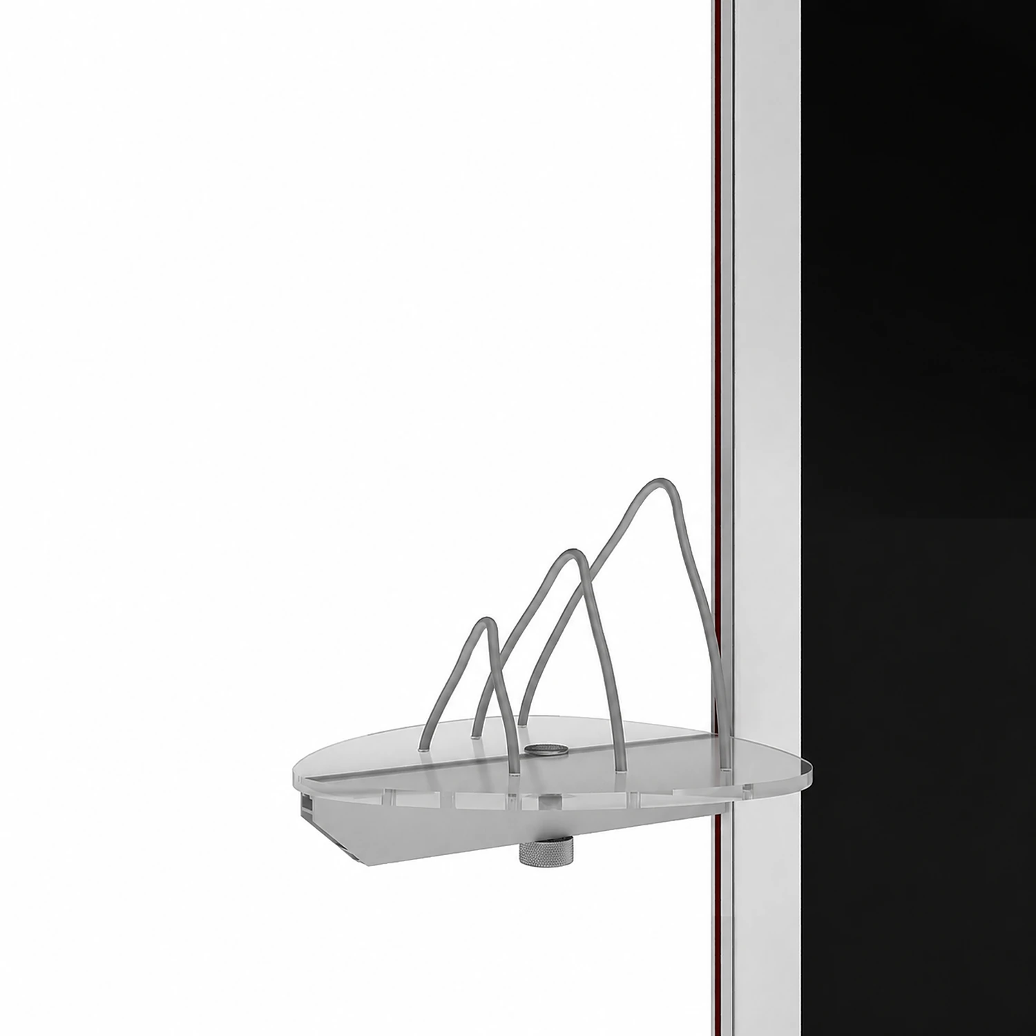 Blade Brochure Holder brochure holder fitted to the kiosk frame