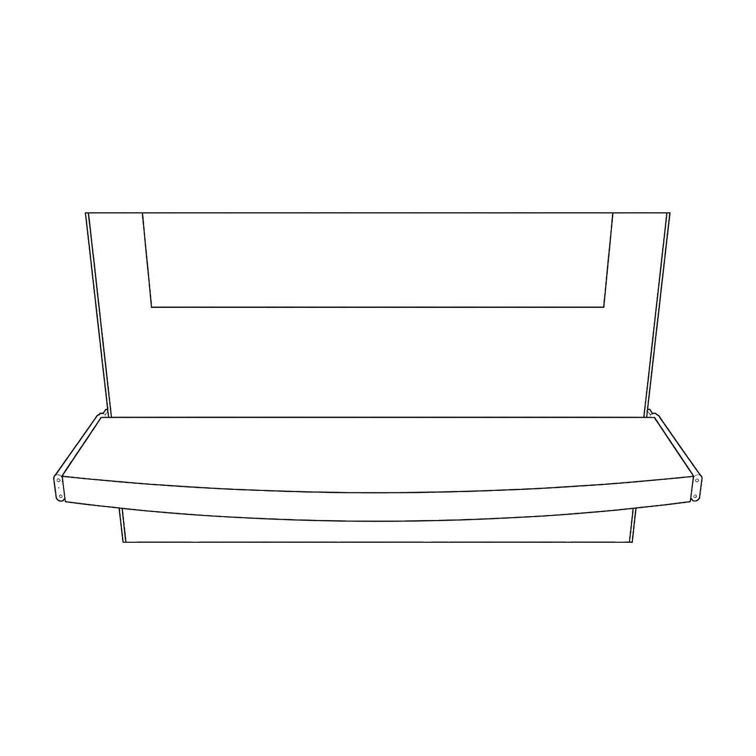 Kiosk shelf line drawing