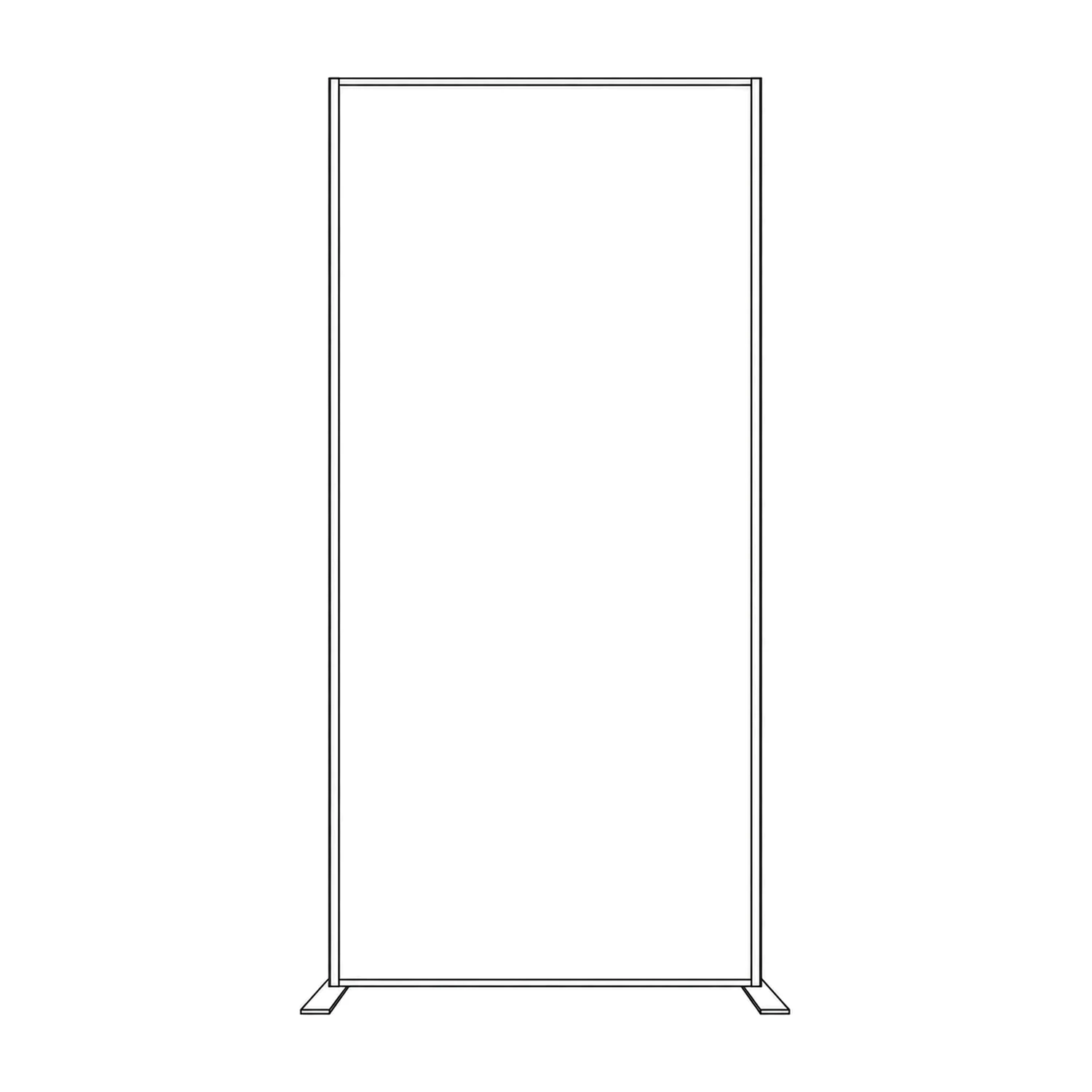 1.2m x 2.4m Fastframe SEG Fabric Frame line drawing