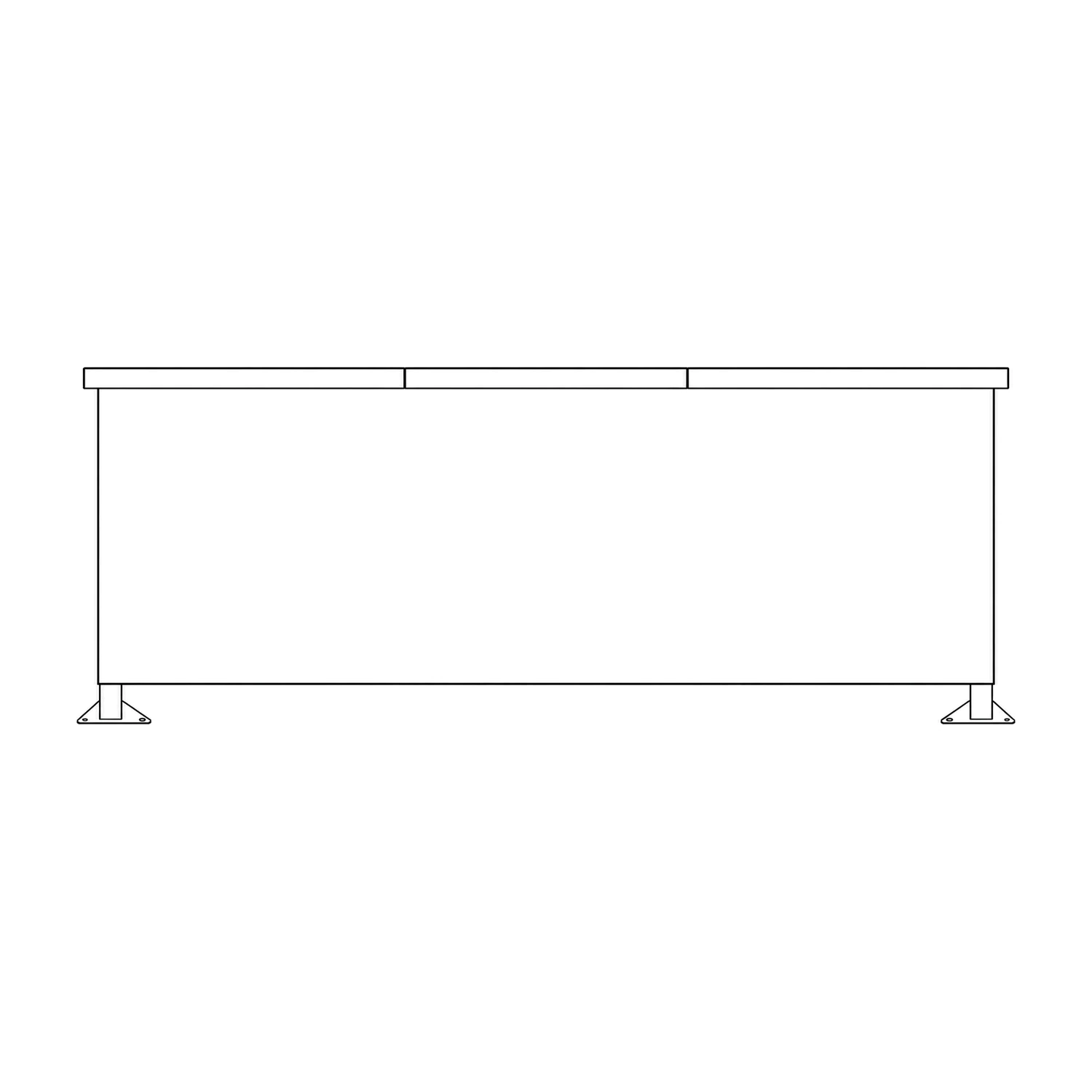 1.45m Zoom Printed Outdoor Event Table line drawing