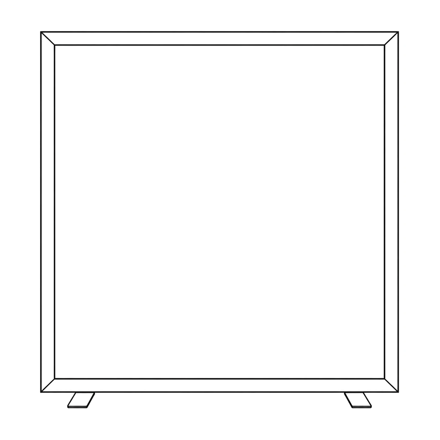 2m x 2m IllumiGLOW RGB Illuminated Display Frame with LED Lightbox line drawing