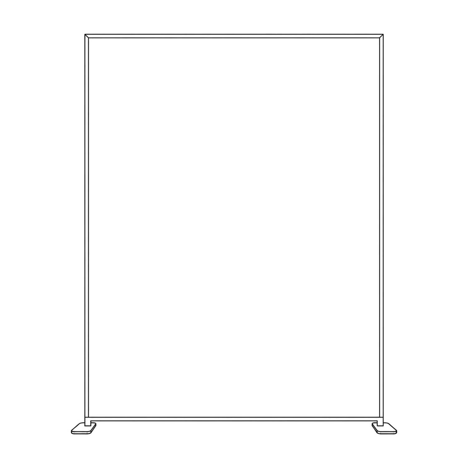 1.85m x 2.5m Vector SEG Fabric Wall Module line drawing