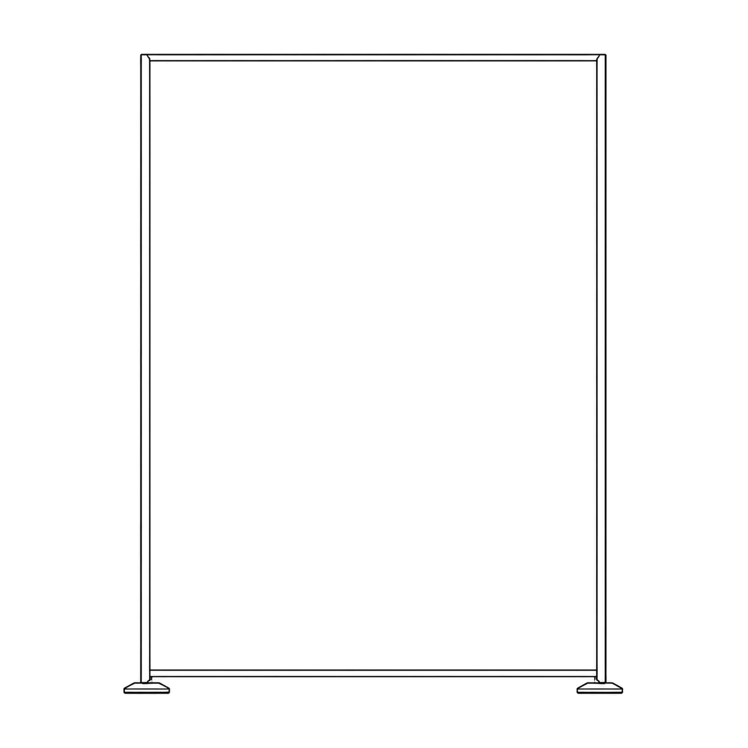 1.95m x 2.5m Vector SEG Fabric Wall Module line drawing