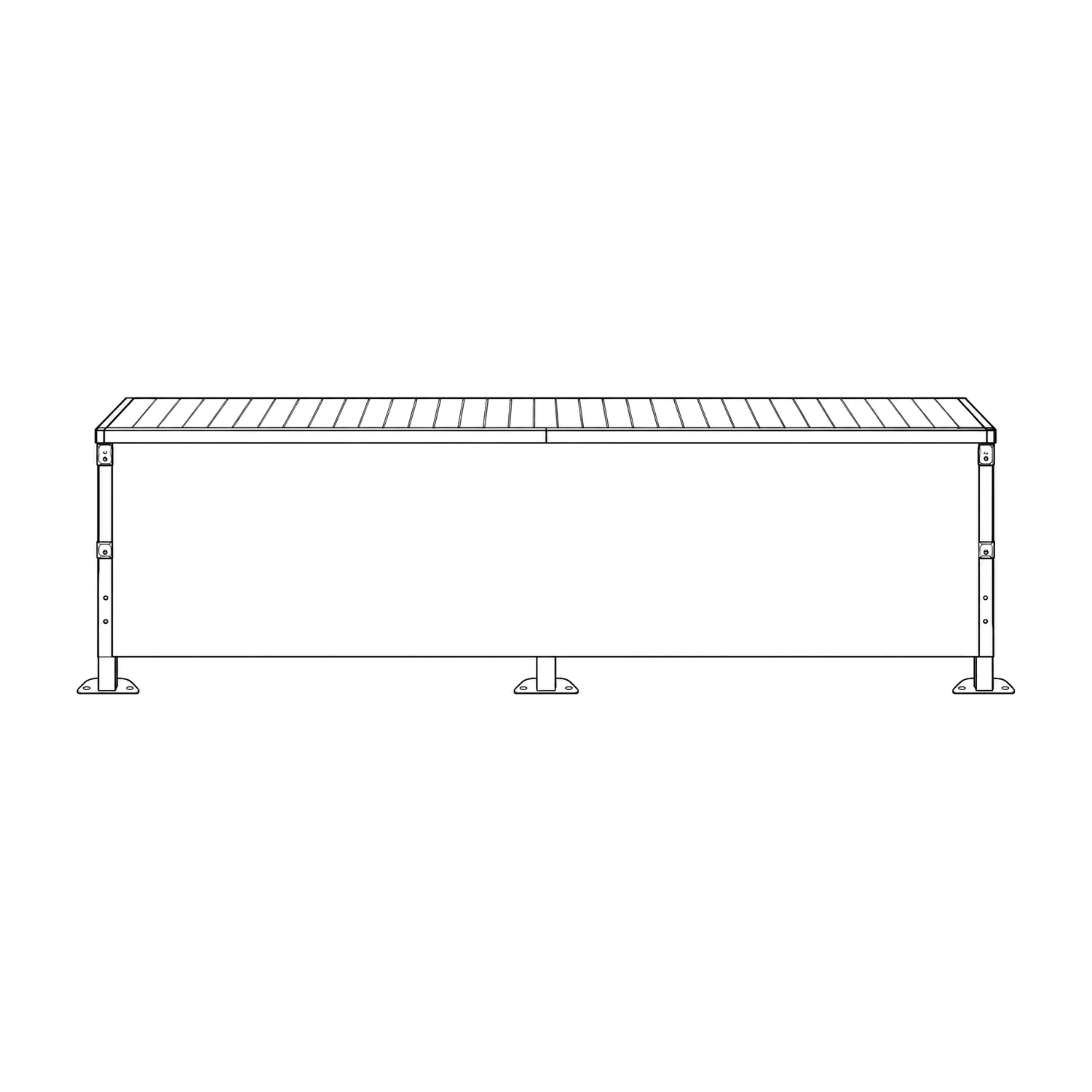 1.97m Zoom Printed Outdoor Event Table line drawing