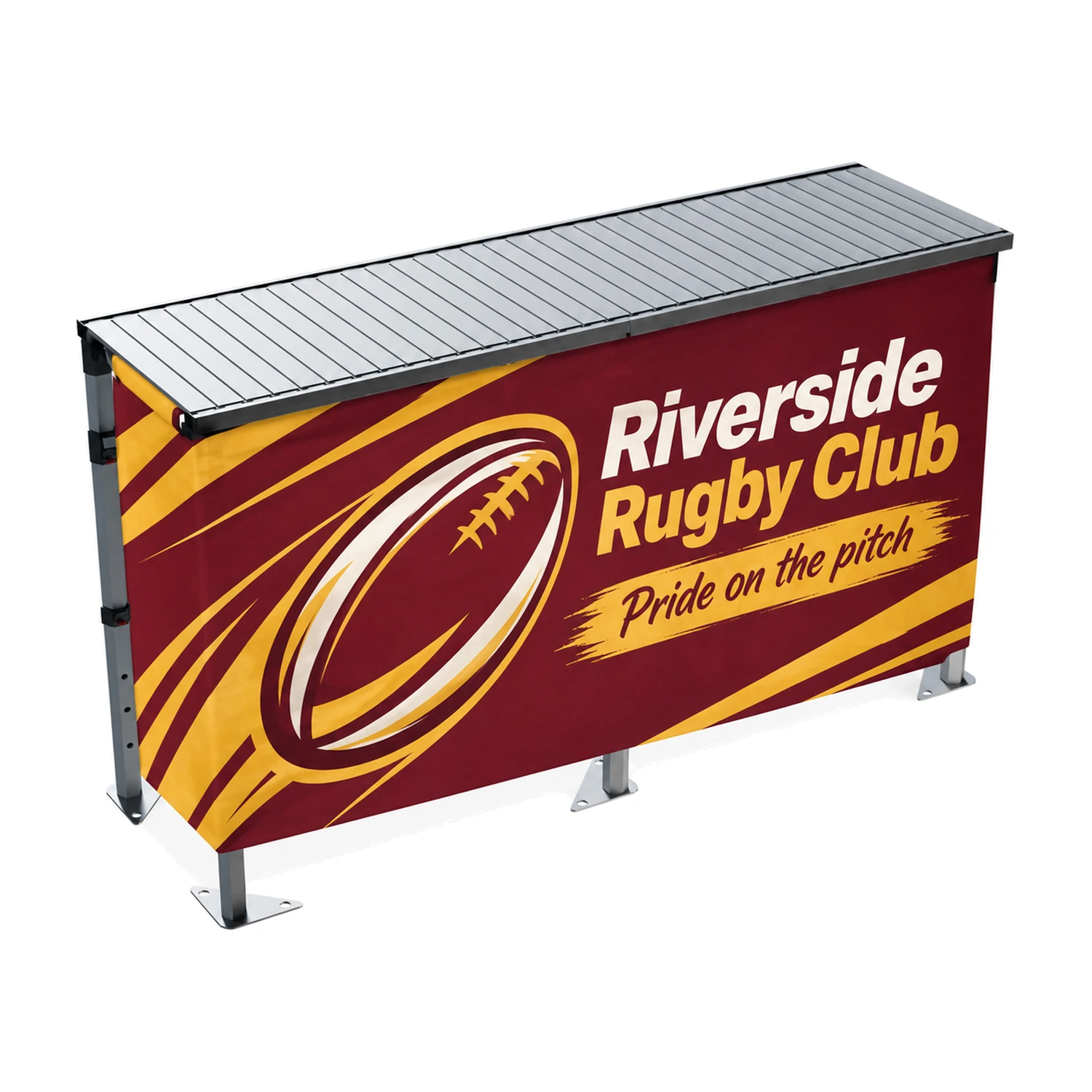 1.97m Zoom Printed Outdoor Event Table with example artwork