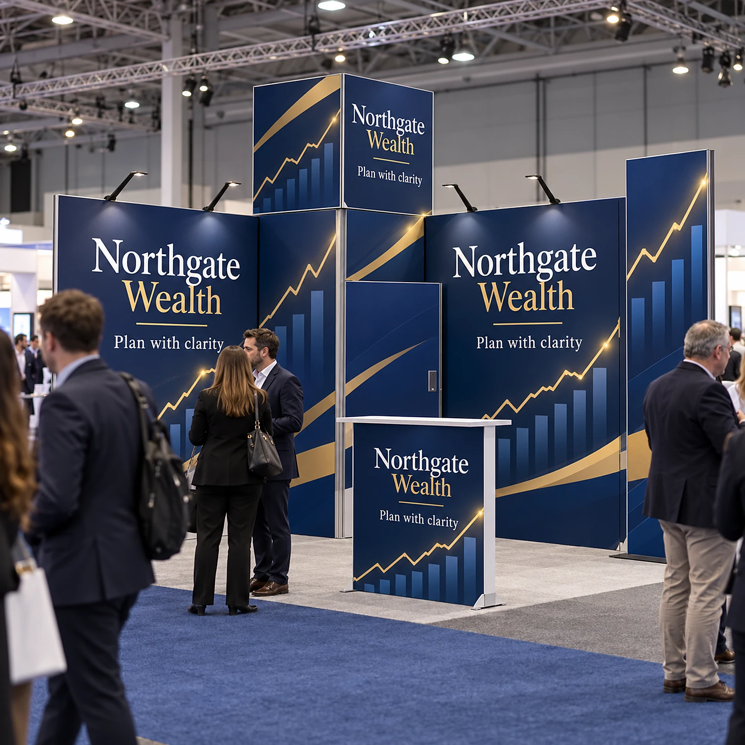 12m2 Vector Modular Stand in use at an event