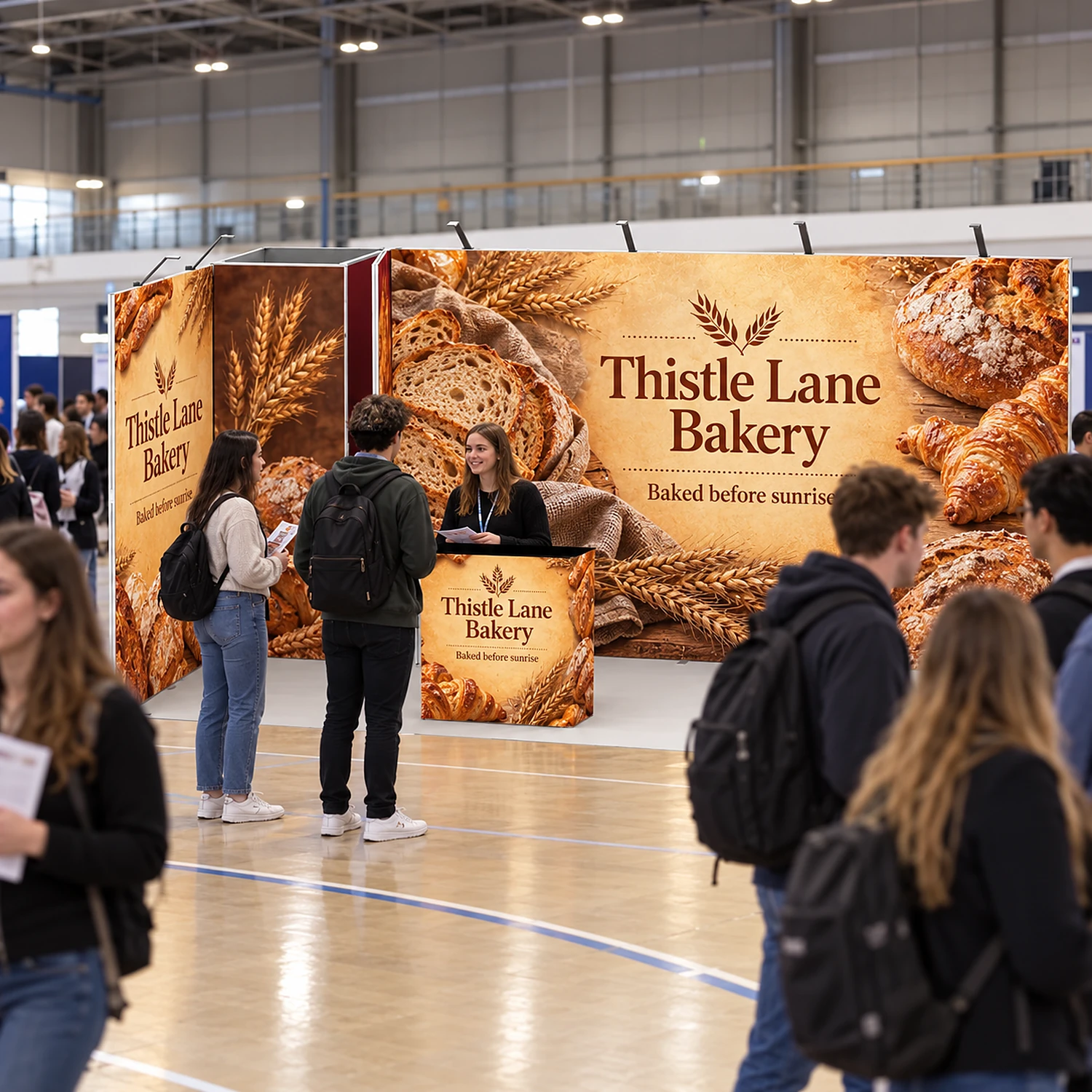 18m2 Fastframe Modular Stand in use at an event