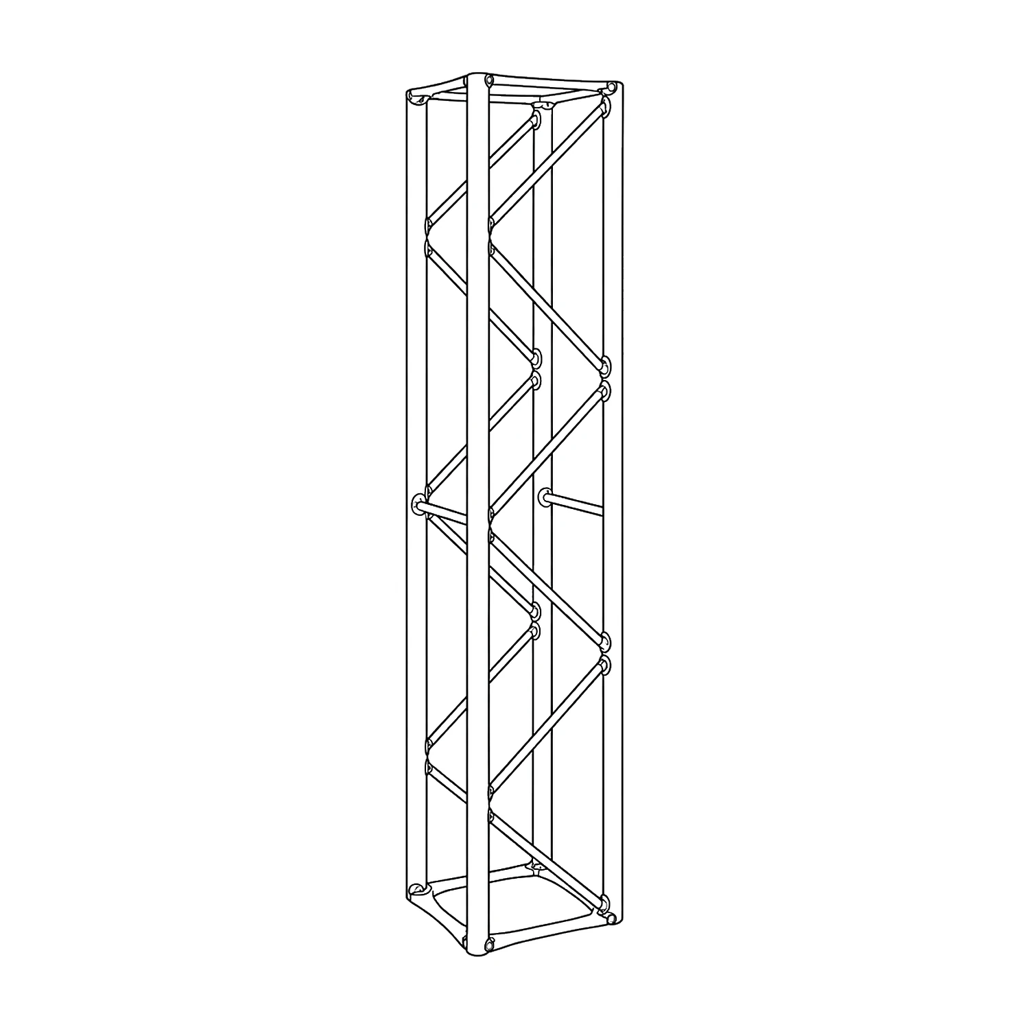 1m straight truss section line drawing