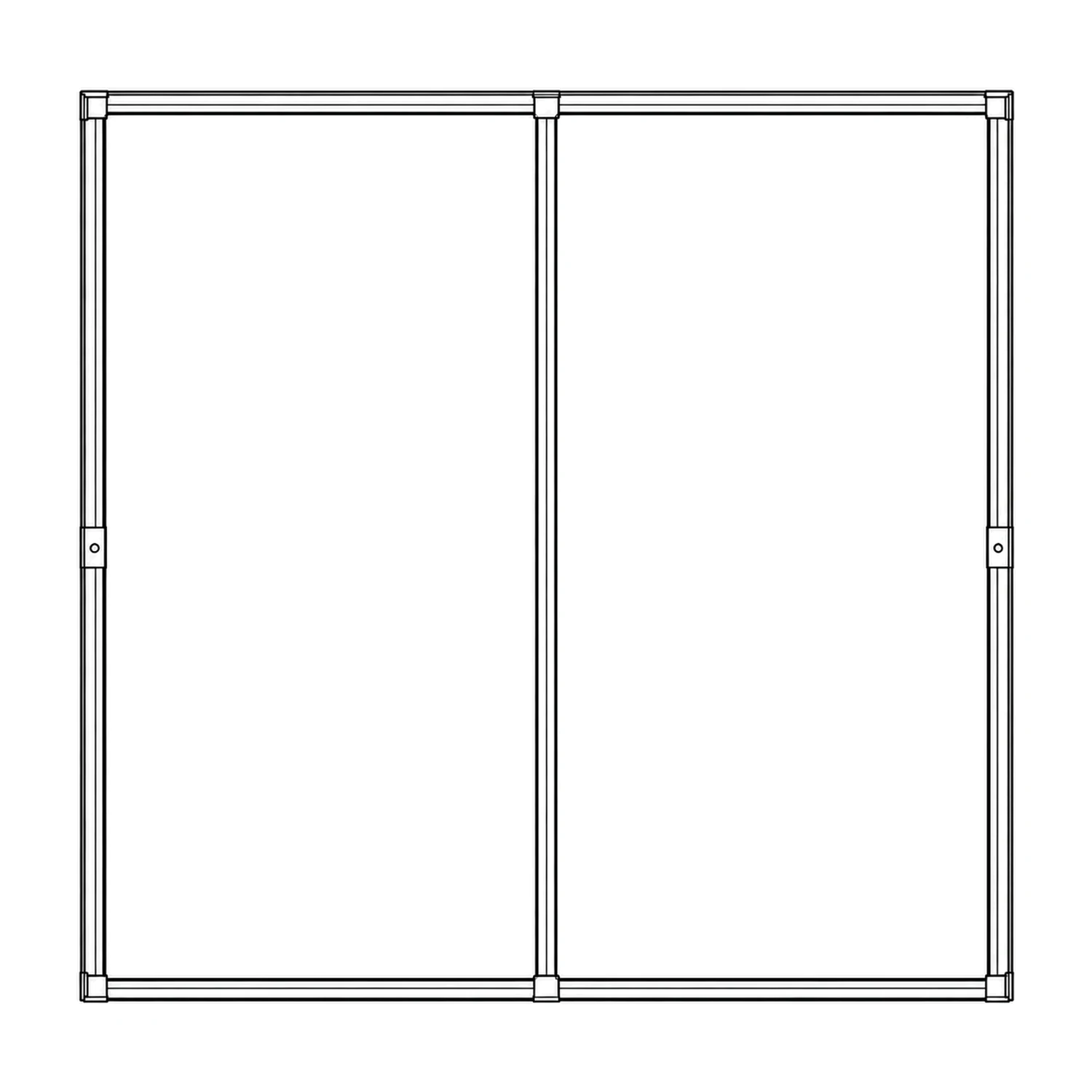 1m x 1m Fastframe SEG Fabric Frame line drawing