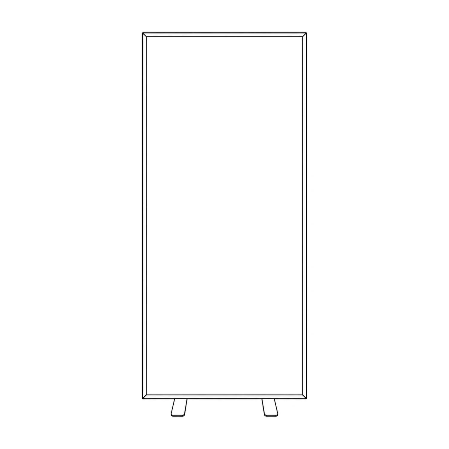 1m x 2.4m Fastframe LED Lightbox Frame line drawing