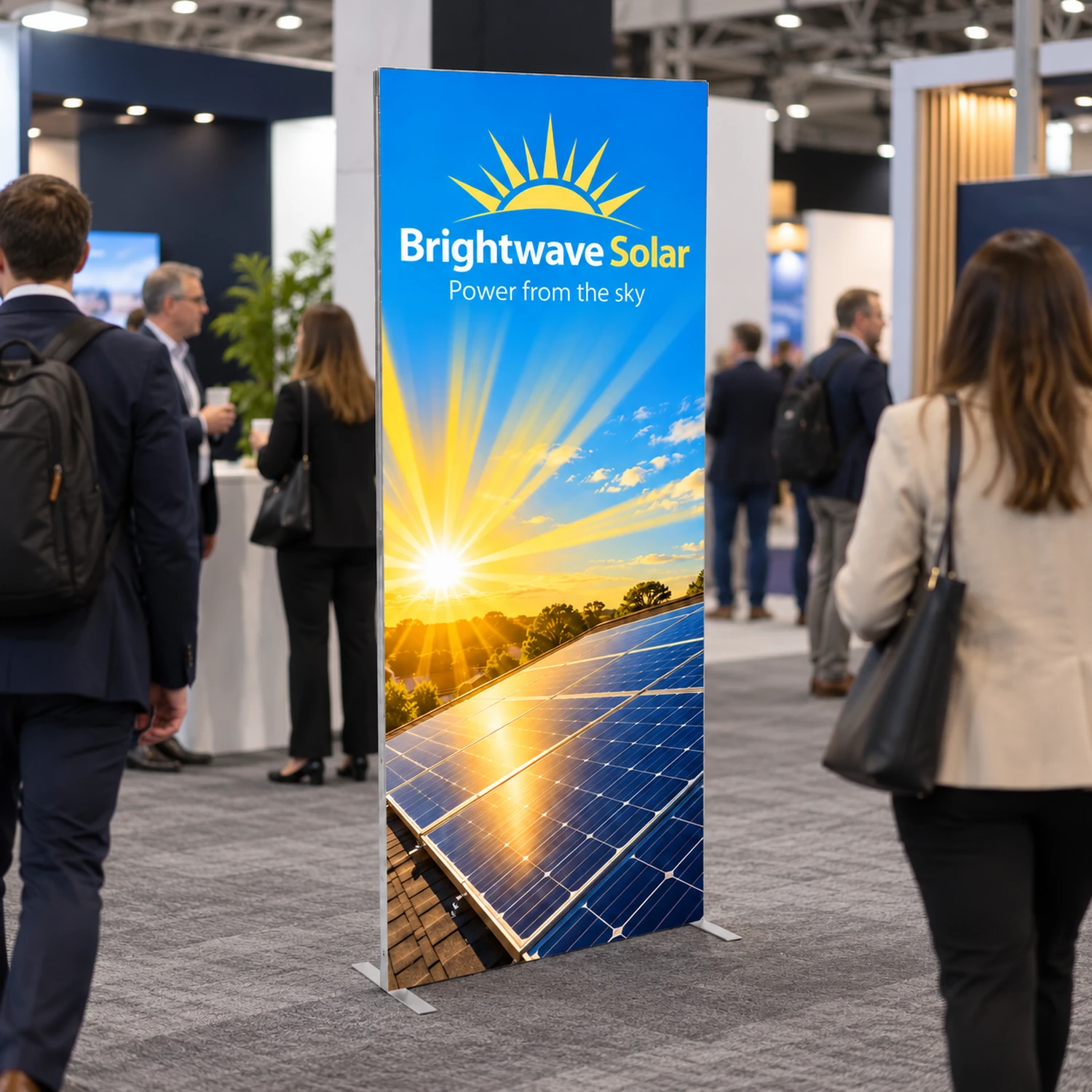 1m x 2.4m Fastframe SEG Fabric Frame in use at an event