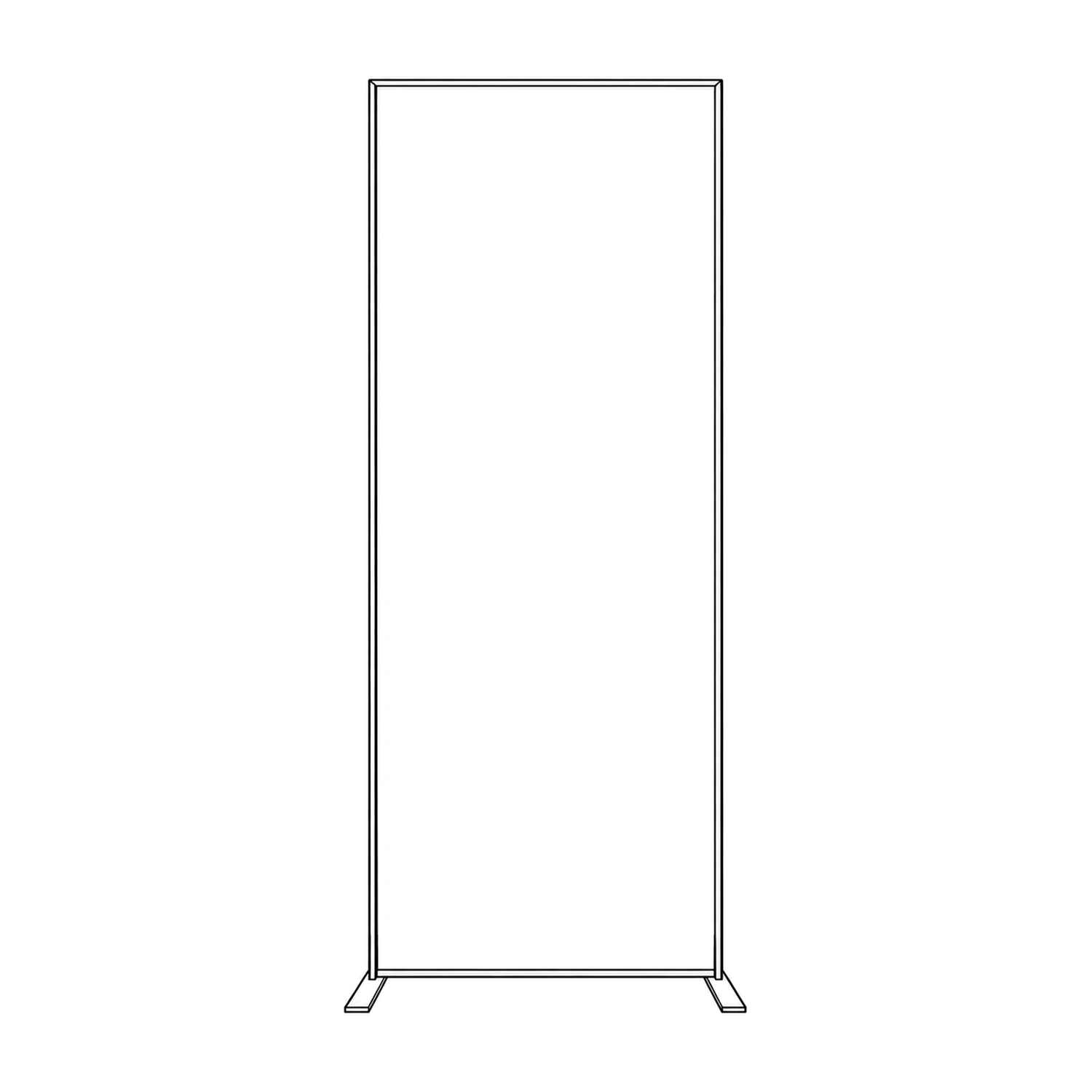 1m x 2.4m Fastframe SEG Fabric Frame line drawing