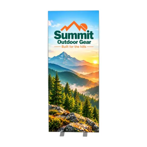 1m x 2.5m Fastframe LED Lightbox Frame with example artwork