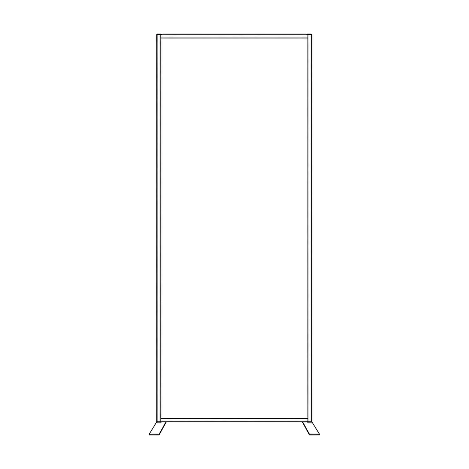 1m x 2.5m Fastframe SEG Fabric Frame line drawing