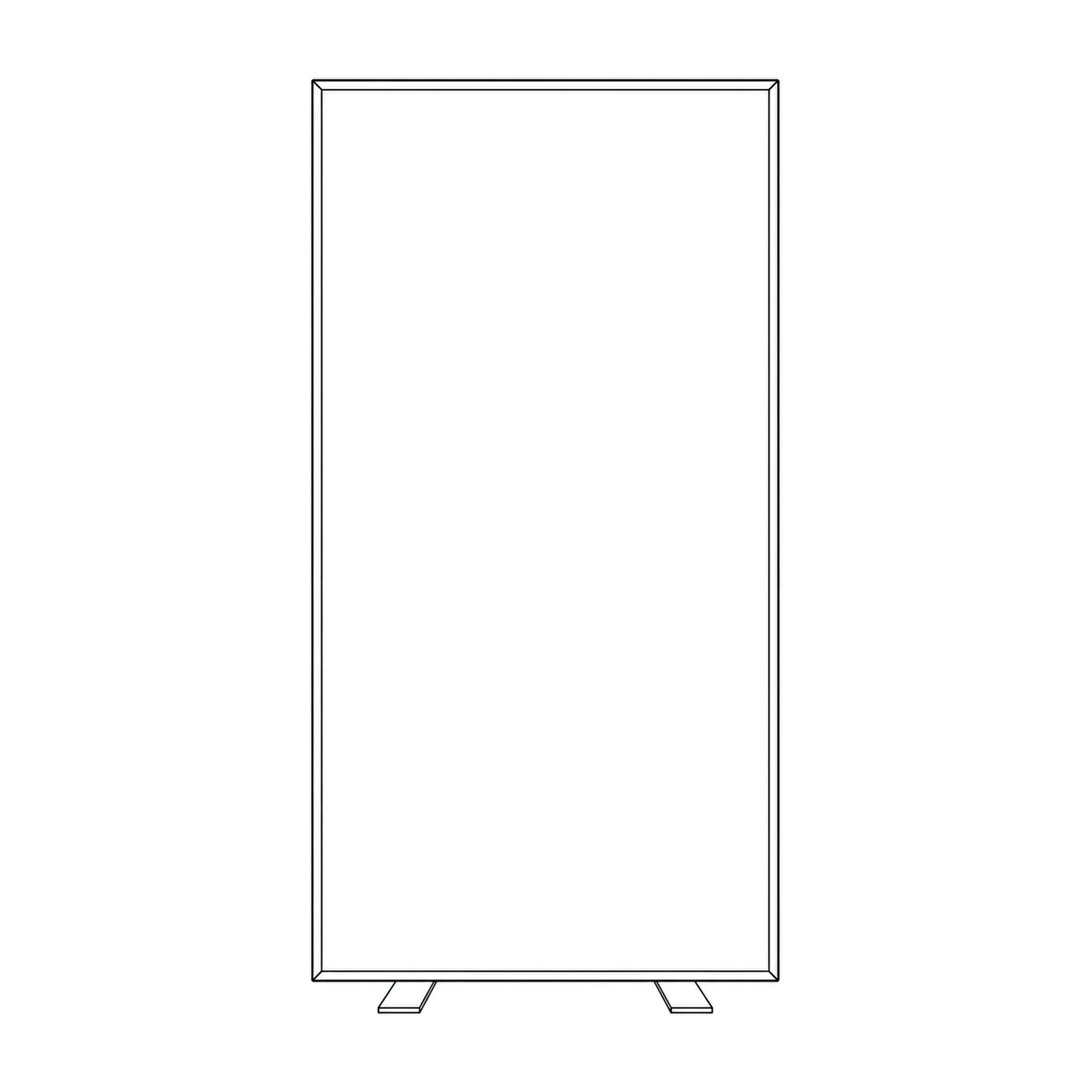 1m x 2m Fastframe LED Lightbox Frame line drawing