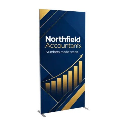 1m x 2m Fastframe SEG Fabric Frame with example artwork