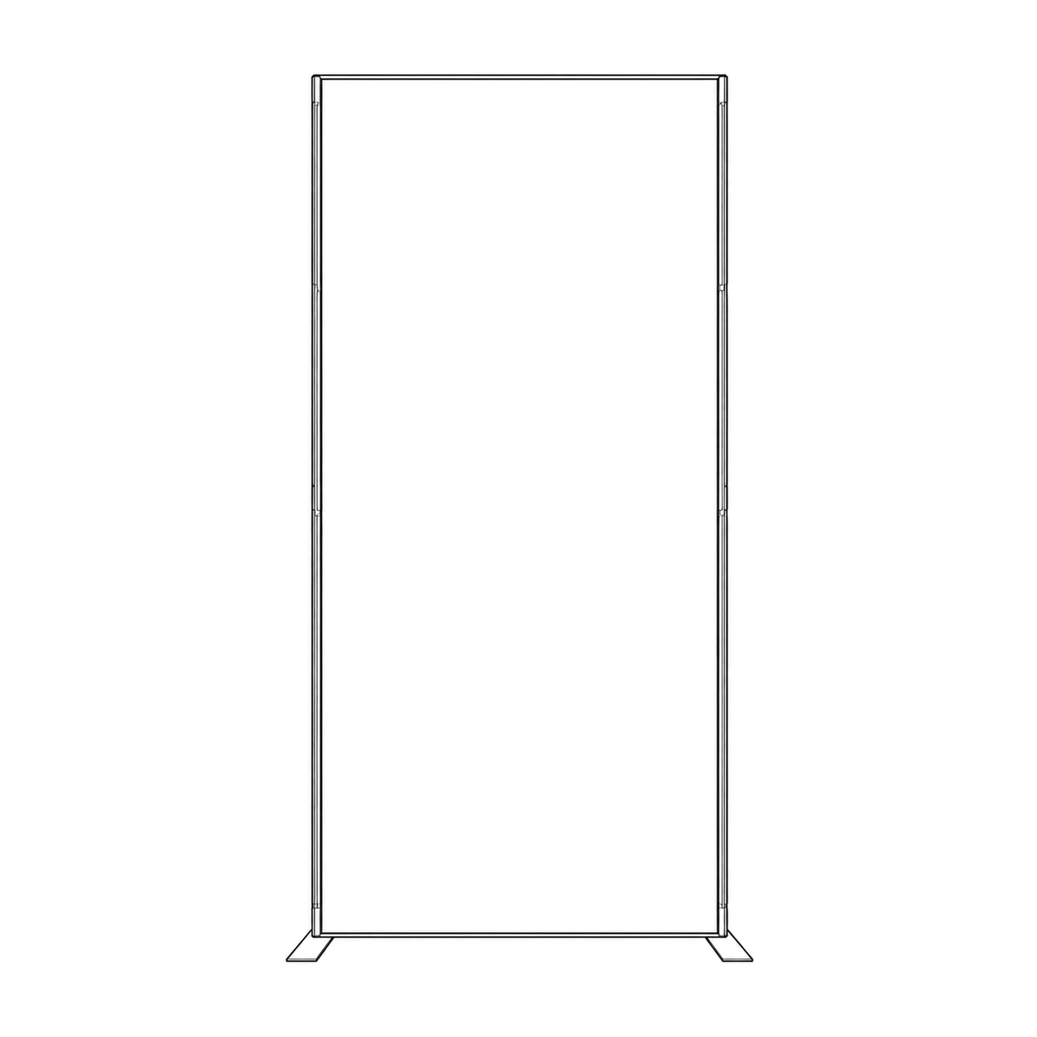 1m x 2m Fastframe SEG Fabric Frame line drawing