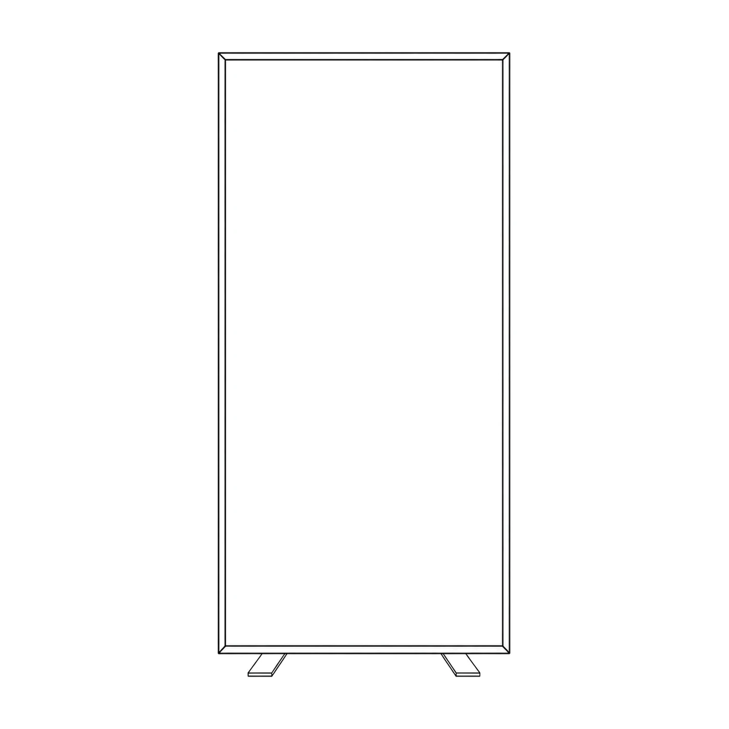 1m x 2m Illumigo Lite Mag Portable LED Lightbox, White Frame line drawing