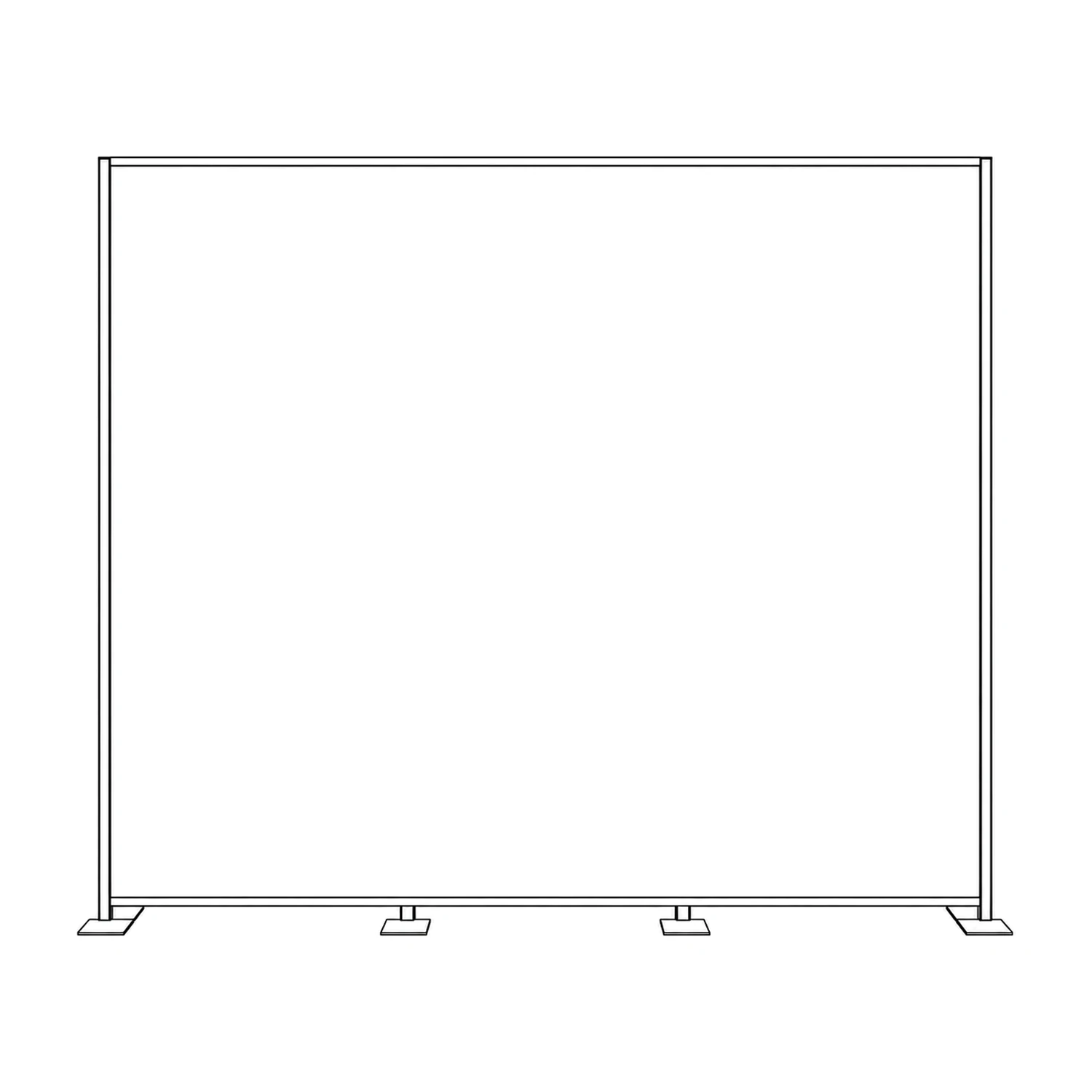 2.85m x 2.39m Illumigo Modular Freestanding LED Lightbox Wall line drawing
