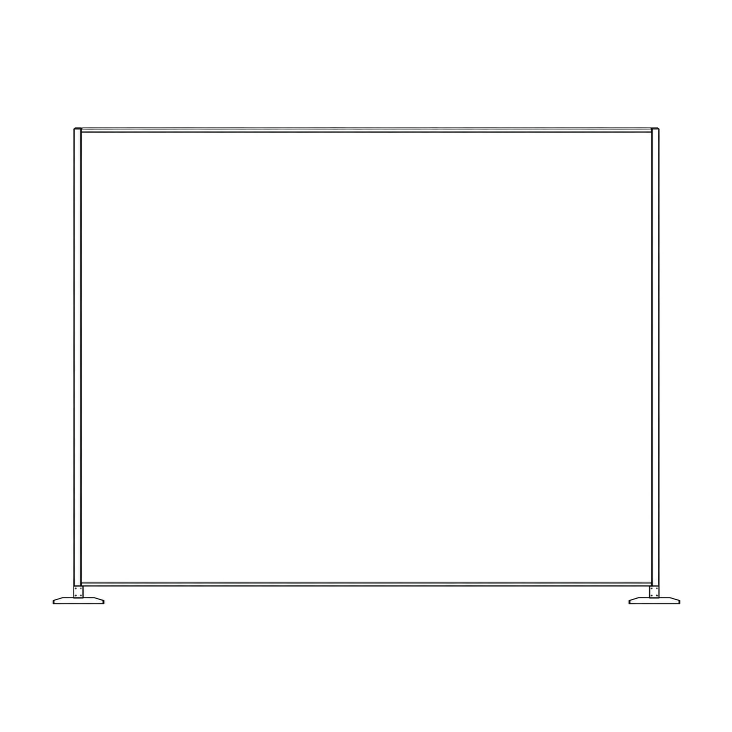 2.85m x 2.5m Vector SEG Fabric Wall Module line drawing