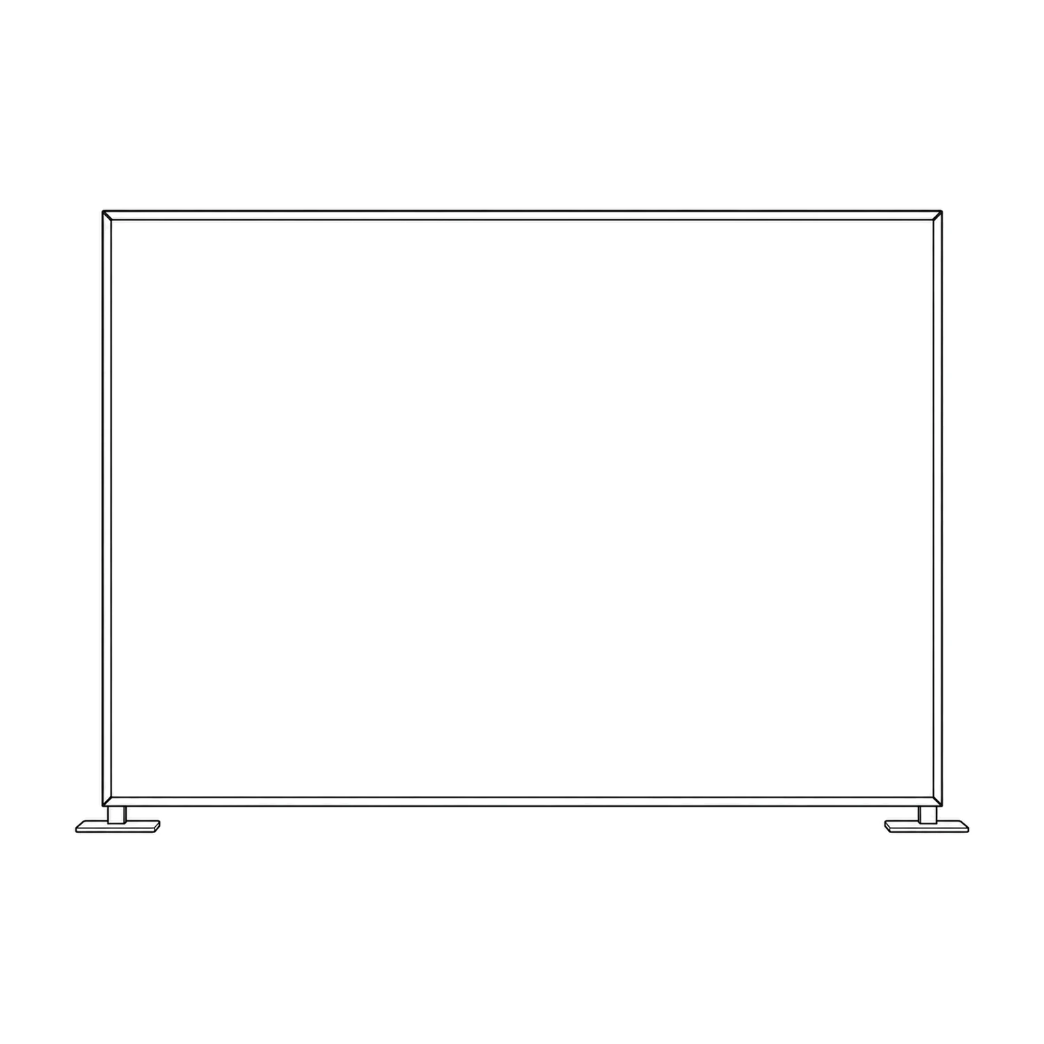 2.95m x 2.5m Vector SEG Fabric Wall Module line drawing