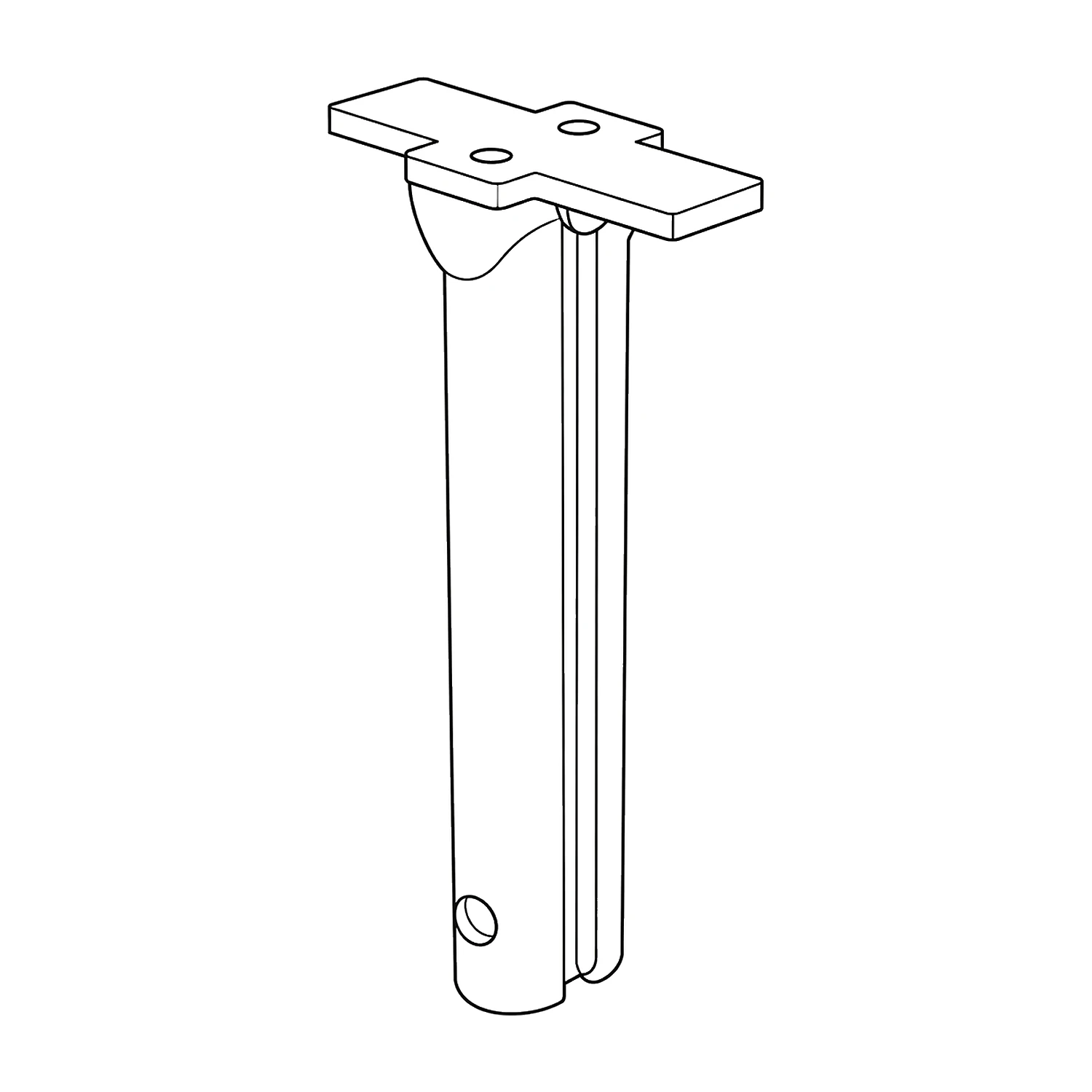Line drawing of the 2-way frame connector