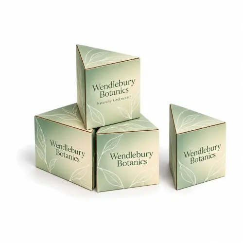 300mm Cardboard Stacking Triangles - Set of 4, shown with example artwork