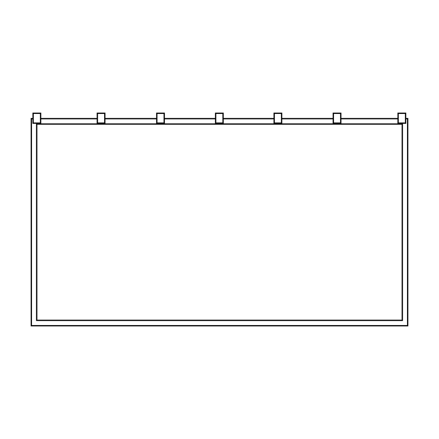 3m Printed Full Wall for Zoom Steel Gazebos line drawing
