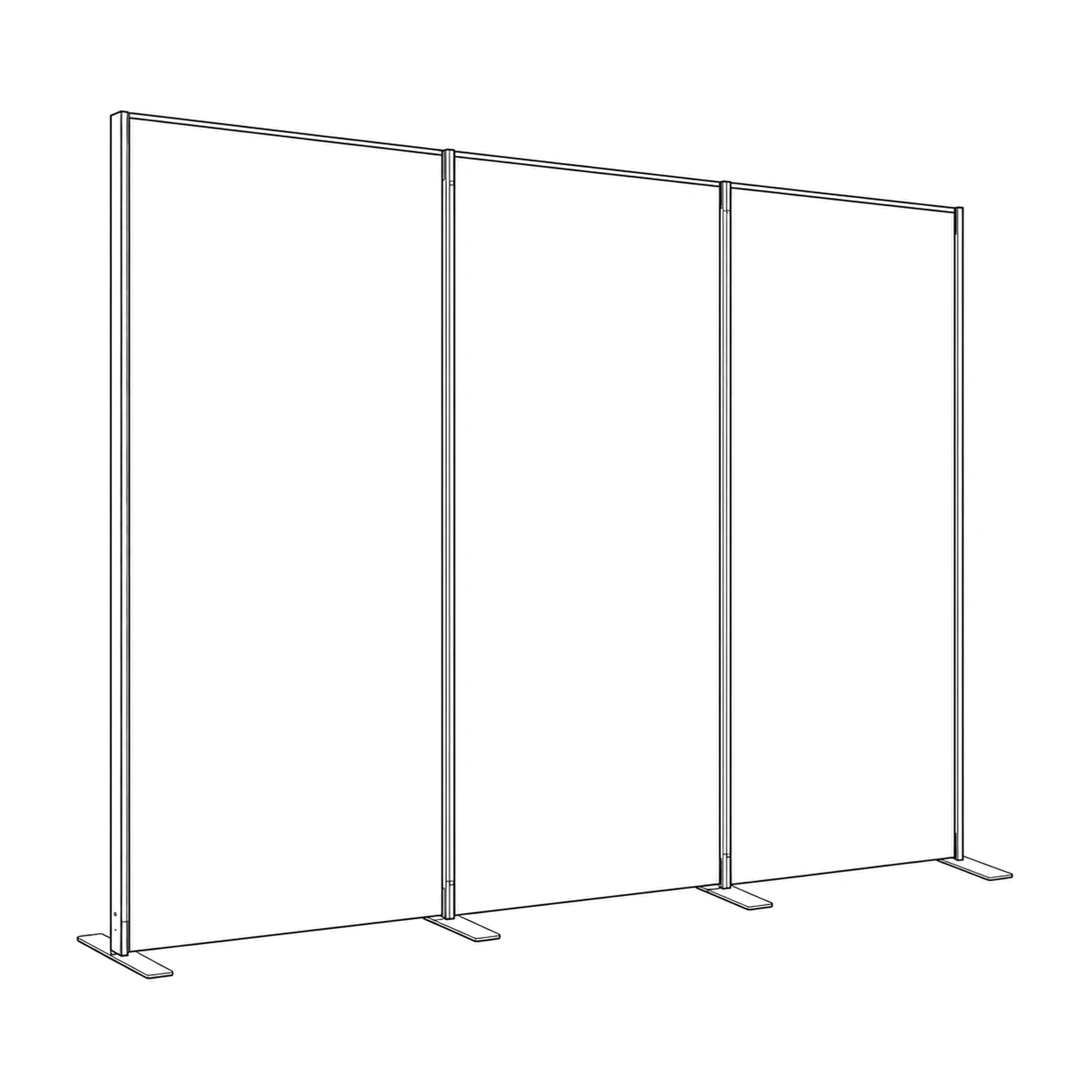 3m x 2m Fastframe Fabric Backwall Kit line drawing