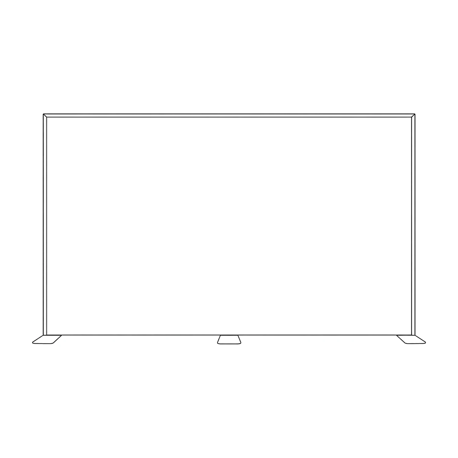 3m x 2m Illuminova Freestanding LED Lightbox Wall line drawing